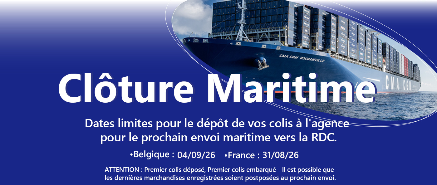 [Fret Maritime] - Prochaine clôture pour Bruxelles & Liège -> 04/09/26