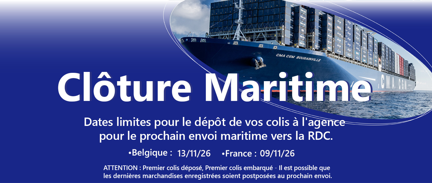 [Fret Maritime] - Prochaine clôture pour Bruxelles (13/11/2026) & Paris (09/11/2026)