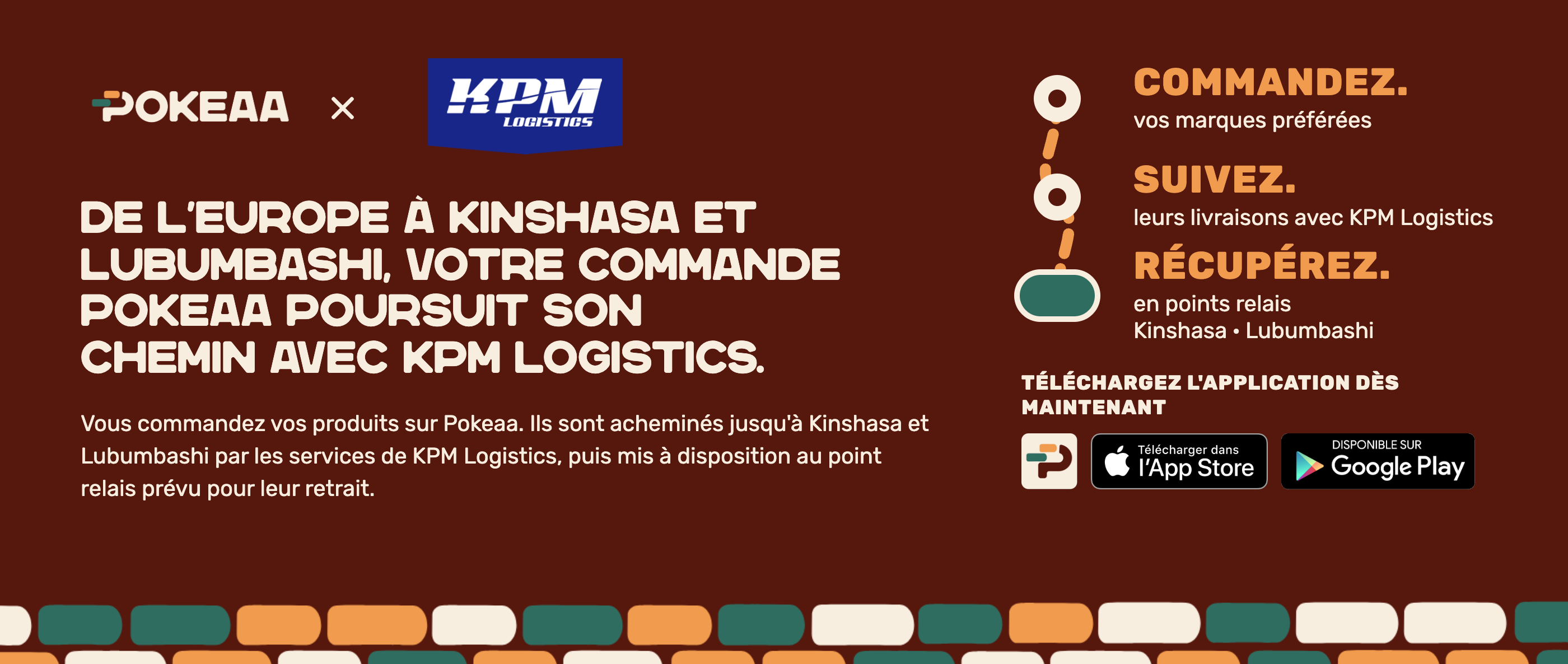 From Europe to Kinshasa and Lubumbashi, your Pokeaa order continues its journey with KPM Logistics.